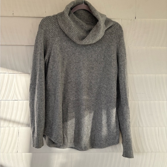 LOFT Heather Gray Cowl Neck Sweater - Picture 1 of 3